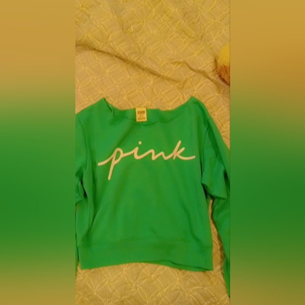 VS Pink crop top sweat shirt